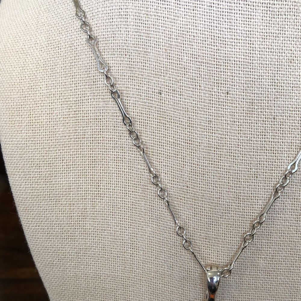Orange Coral Pendant and Sterling Silver Ornate Necklace NWOT - Picture 3 of 11